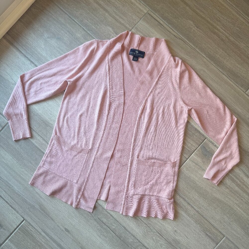 Seven Manor Pink Lightweight Cardigan Sweater – Women’s L